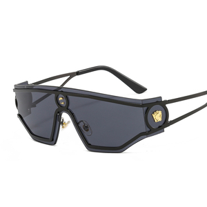 Occhiali da Sole Oversize di Lusso Firmati per Uomo e Donna Lenti Ottiche UV400 Montatura in PC <span class=keywords><strong>Blu</strong></span> e Rosa Brand Famosi - Product Image 1