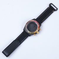 Montre mécanique automatique haut de gamme pour homme VSF, boîtier en fibre de carbone noire, lunette en pierres précieuses arc-en-ciel, trois cadrans, chronographe multifonction 4130