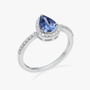 Bagues de fiançailles vintage en tanzanite, argent sterling poli, tanzanite fantaisie, bague en tanzanite - Product Image 2