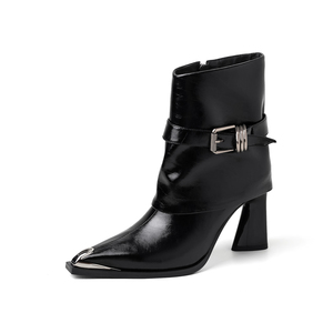 <span class=keywords><strong>Stivaletti</strong></span> da <span class=keywords><strong>Donna</strong></span> con Tacco Alto e Punta Metallica per Occasioni Quotidiane e Formali - Product Image 1