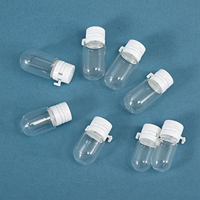 Botol Kaca Kubah Kapsul 1ml 2ml 3ml 5ml 10ml dengan Tutup Plastik Flip, Botol Kosmetik, Wadah Sampel Minyak Pembersih Riasan