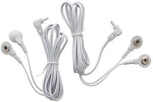 Cavi Elettrodi Schermati di Ricambio da 2,35mm con Connettore Standard a Scatto da 3,5mm per Unità di Massaggio TENS EMS - Product Image 4