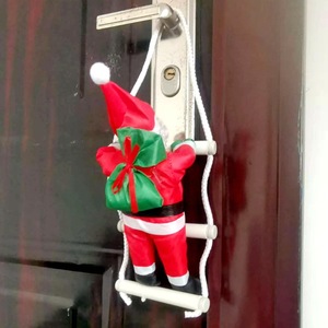 Mini babbo natale scaletta e corda ciondolo bambola per regali di natale decorazioni Festive - Product Image 3