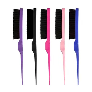 Salon Hair beauty hair dyed comb enamel plastic Boar Nylon Bristle Beauty Styling amped up teasing brush