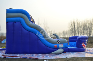 Giá tốt nhất cá mập Inflatable trượt nước <span class=keywords><strong>inground</strong></span> Hồ bơi nhỏ thổi lên trượt nước với hồ bơi cho trẻ em - Product Image 4