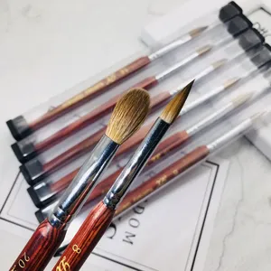 1Pcs 100% Kolinsky Sable Nail Art <b>Brush</b> Acrylic Liquid Powder Tool Wooden Handle Copper Tube for Professional Nail Technicians - Product Image 2