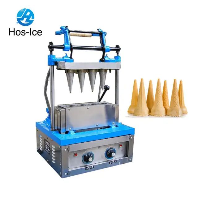 Fabrika kaynağı dondurma koni gofret bisküvi makinesi/dondurma koni makinesi için küçük iş