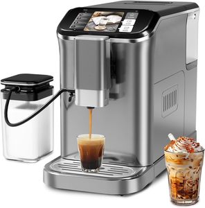 เครื่องชงกาแฟอิตาเลียนออลอินวันระดับพรีเมียมสำหรับบ้านและสำนักงาน แรงดัน 20 บาร์ หน้าจอ TFT เครื่องชงเอสเพรสโซ่อัตโนมัติเต็มรูปแบบ พร้อมเครื่องทำเอสเพรสโซ่ในตัว - Product Image 1