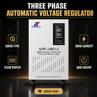 Servomoteur 10 kVA 20 kVA 30 kVA 50 kVA Régulateur de tension automatique triphasé AVR Stabilisateur de tension AC 380 V