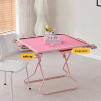 Table de mahjong/poker pliante en acier de luxe HIMORE, utilisation à domicile, multifonctionnelle, légère, table de dortoir portable