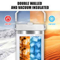 Gobelet isotherme en gros, finition brillante, sublimation, 30 oz, tasse de voyage en acier inoxydable à double paroi isolée avec poignée colorée