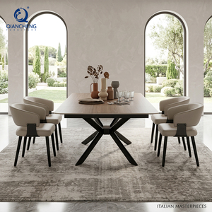 <span class=keywords><strong>Table</strong></span> à manger extensible <span class=keywords><strong>avec</strong></span> plateau en céramique frittée de 12 mm d'épaisseur, pieds en métal, <span class=keywords><strong>table</strong></span> multifonctionnelle pour la maison et le bureau - Product Image 5