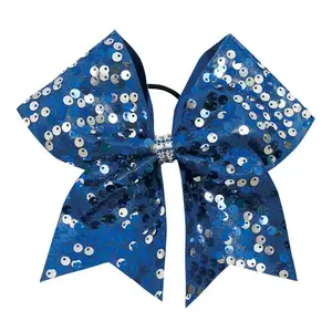 Ribbon Hair Dance Sublimated Rhinestone Bow Wholesale Cheerleading Bows