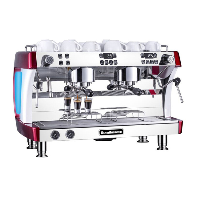 Black Color 4200W Double Group Commercial Espresso Machine CS3201 4 Holes Steam Nozzle for Sale
