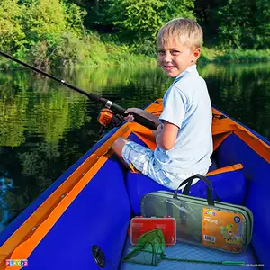 Profession elle Fabrik Direkt verkauf Tragbare Teleskop-Angelrute und Rolle Combo Full Kit Set Angela us rüstung für Kinder