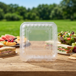 Disposable PP Food Container Single Compartment <b>Microwaveable</b> Meal Prep Box with <b>Lid</b> - Product Image 1