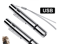 Jouet laser pour chat rechargeable par USB 3 en 1, faible consommation d'énergie (<1mW), mini pointeur laser rouge