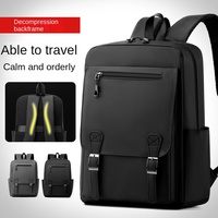 Sac à dos unisexe grande capacité 20-35L pour homme et femme, tendance, pour ordinateur portable, avec fermeture éclair, imperméable, en polyester Oxford, avec coussin d'air et ceinture, idéal pour les affaires
