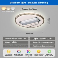 Ventilateur de plafond moderne sans pales en acrylique avec lumière à spectre complet, moteur DC, télécommande LED, silencieux pour chambre et salon - Vente en gros