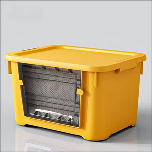 Extra <b>Large</b> <b>Plastic</b> Storage <b>Box</b> with Front Open Clothing Organizer for Single Tier Standing Type - Product Image 1