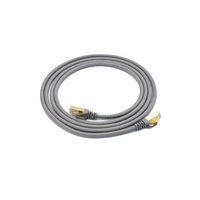 Kabel Patch Ethernet LAN tembaga murni FTP CAT7 kualitas tinggi kabel berpelindung Rj45 putih 1 Meter