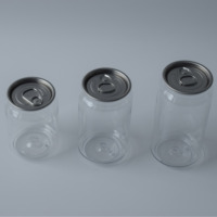 Bouteille transparente en PET avec languette de traction, 3 types de bouchons, plusieurs spécifications, conception personnalisée d'emballage pour boissons