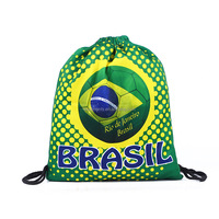 Sac à cordon personnalisé en polyester pas cher 2026 Tunisie, sac à cordon de sport, sac à dos à cordon de sport avec drapeau tunisien