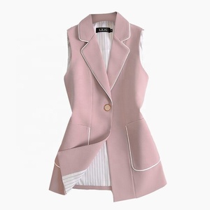 Nuevo <span class=keywords><strong>Chaleco</strong></span> de Traje para <span class=keywords><strong>Mujer</strong></span>, Corte Entallado, Profesional - Product Image 4
