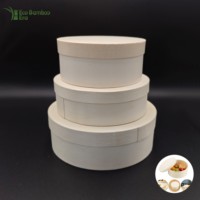 Moule de cuisson en bois de peuplier naturel en gros, boîte cadeau ronde en bois avec couvercle pour pain artisanal et tarte