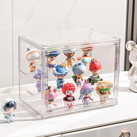 Boîtes de rangement modulaires empilables en plastique transparent avec portes à ouverture frontale, organiseur de tiroirs pour placard, garde-manger, chaussures, jouets