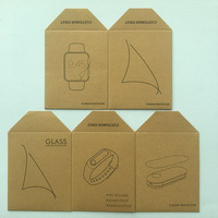 Enveloppes en papier kraft brun naturel personnalisées, petite pochette pour l'emballage de montres et de protections d'écran