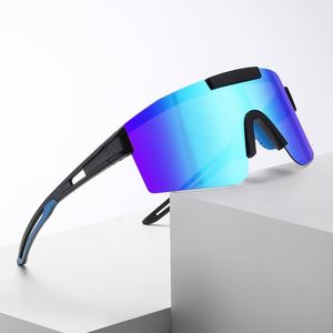 Lunettes de soleil polarisées coupe-vent personnalisées avec logo pour hommes, protection UV400, pour la course à pied, le cyclisme, le VTT, monture PC, verres TAC - Product Image 1