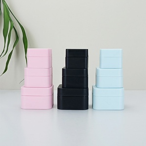 Custom Round Blaclk White Blue pink Square <b>Plastic</b> Cosmetics Containers Body Cream <b>Jar</b> Empty <b>Plastic</b> <b>Jars</b> for Skin Care - Product Image 5