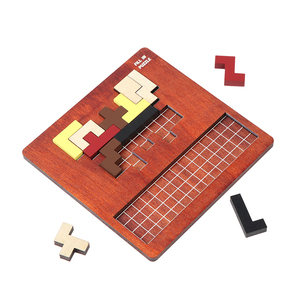 Gioco di Logica in Legno per Bambini, Puzzle <span class=keywords><strong>Tetris</strong></span> Educativo, Gioco da Tavolo per Famiglia, Regalo - Product Image 1