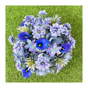 Bola de Flores Artificiales Azules con Lirios Calla y Hortensias, Hechas a Mano, de Alta Simulación, para Bodas, Estilo Clásico - Product Image 6