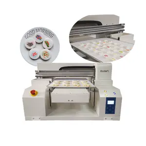 A2 Size Dtg Food Printing Cmykw Cake Chocolade Candy Latte 1800 Printer Machine Voor Koffie