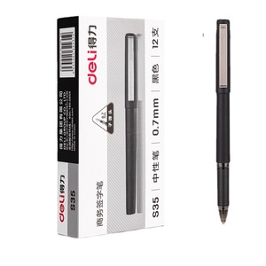 Deli S35 Neutral <b>Pen</b> 0.7mm Bullet Tip Black Ink Business Signature <b>Pen</b> - Product Image 5