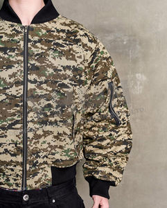 Atacado 14oz Denim <span class=keywords><strong>Digital</strong></span> <span class=keywords><strong>Camo</strong></span> Imprimir Bomber <span class=keywords><strong>Jacket</strong></span> Cropped Boxy Fit Oversized Camuflagem dos homens grossos Inverno Streetwear <span class=keywords><strong>Jacket</strong></span> - Product Image 4