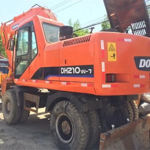 Accurate Efficient Secondhand Doosan DH210W-7 Wheel Hydraulic Excavator 1.2m Bucket 110kw Power 21 Ton Operating Engine <b>Motor</b> - Product Image 1