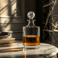 Juego de Decantador de Cristal con Diseño de Baloncesto y Vasos de Whisky Especiales, Venta al Por Mayor de Fábrica