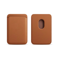 Dompet Kartu Magnetik Kulit PU Tempat Kartu Ponsel Magnetik untuk iPhone 12 13 14 15 16 17 Penutup Ponsel