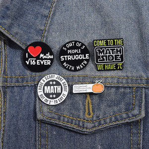 Nuovo distintivo creativo all'ingrosso della tuta di PI per spilla personalità cartone animato fisica <span class=keywords><strong>matematica</strong></span> serie chimica armatura innovativa - Product Image 4