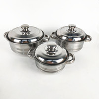 Promotion : Batterie de cuisine 3 pièces en acier inoxydable de haute qualité