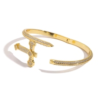 Nouvel ensemble de bracelets épée de la justice pour homme, accessoire hip-hop, avec zircon et diamants, bijoux de mode personnalisés