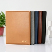 LIUSHUN Porte-documents en cuir PU format A4 avec fermeture éclair, classeur à anneaux opaque, papeterie de bureau avec logo personnalisé