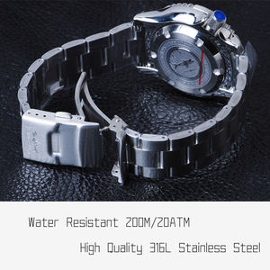 Montre de plongée automatique Heimdallr, entièrement lumineuse, étanche à 200 m, verre saphir, acier inoxydable, montre mécanique à bracelet - Product Image 4