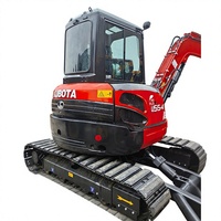 Mini-excavatrice hydraulique d'occasion Kubota U55, petite machine de terrassement et de construction, équipement de creusement avec moteur
