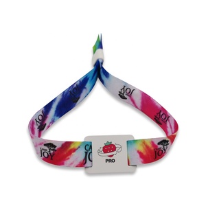 Tùy Chỉnh Logo UHF RFID NFC Chip Dây Đeo Cổ Tay Trang Web Dubai Dùng Một Lần Dệt/Vải Rfid Dây Đeo Cổ Tay/Nfc Vòng Đeo Tay Cho Các Sự Kiện - Product Image 3