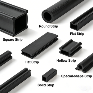 פס איטום מגומי EPDM לחלונות דלתות רכב, עמיד למים, עמיד בחום, עמיד בפני שחיקה, נגד התנגשויות, חיתוך מוט מרובע - Product Image 1
