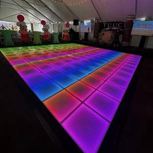 LED magnetico pista da ballo 3D specchio fase interattivo pista da ballo LED è adatto per la festa di nozze LED pista da ballo pannello vendita - Product Image 2